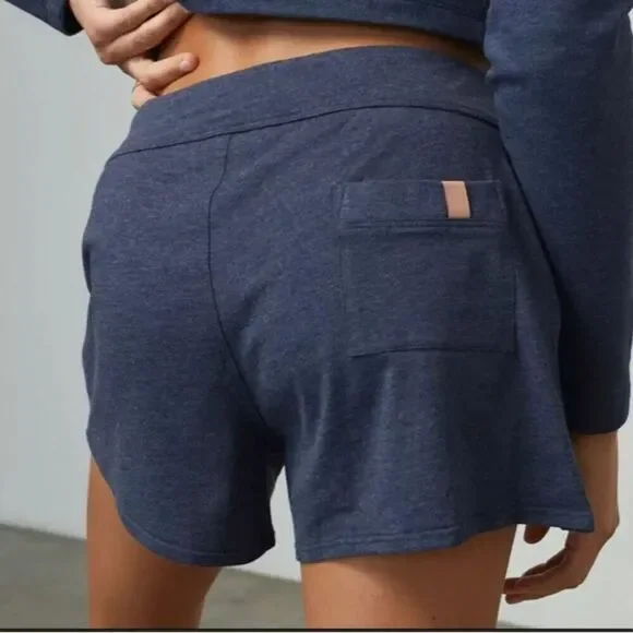 Wmn's LUNYA Blue Pima Cotton Blend Super Soft Sleep/Lounge Shorts XS EXCELLENT! - Picture 2 of 8
